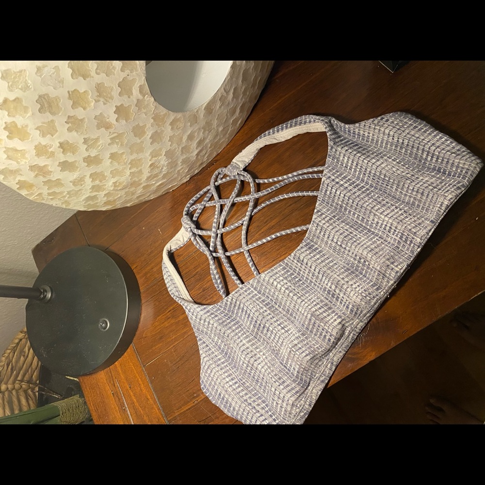 Lululemon bra: size 12: gray/white